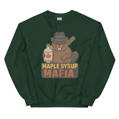 Maple Syrup Mafia Unisex Sweatshirt  from Rare Plus Apparel – unique movie & pop culture inspired design.