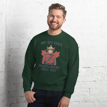 Not 51st State Mountie Unisex Sweatshirt  from Rare Plus Apparel – unique movie & pop culture inspired design.