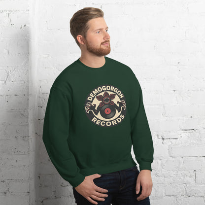 Demogorgon Records Unisex Sweatshirt  from Rare Plus Apparel – unique movie & pop culture inspired design.