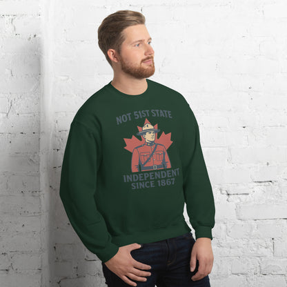 Not 51st State Mountie Unisex Sweatshirt  from Rare Plus Apparel – unique movie & pop culture inspired design.