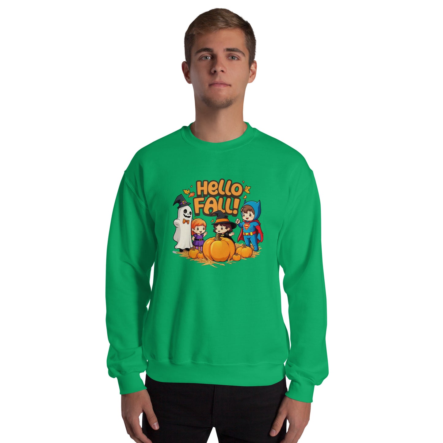 Hello Fall Unisex Sweatshirt  from Rare Plus Apparel – unique movie & pop culture inspired design.