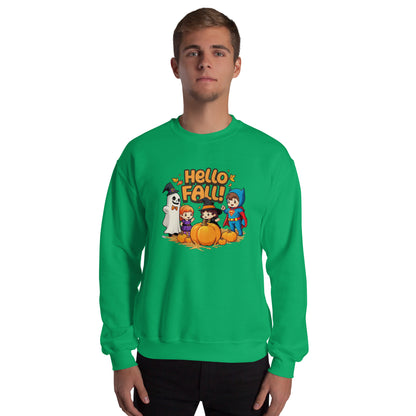 Hello Fall Unisex Sweatshirt  from Rare Plus Apparel – unique movie & pop culture inspired design.