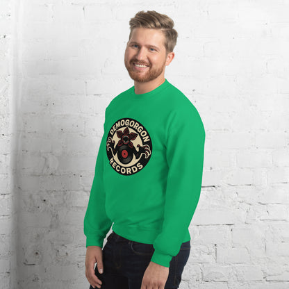 Demogorgon Records Unisex Sweatshirt  from Rare Plus Apparel – unique movie & pop culture inspired design.