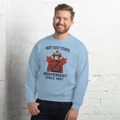 Not 51st State Mountie Unisex Sweatshirt  from Rare Plus Apparel – unique movie & pop culture inspired design.