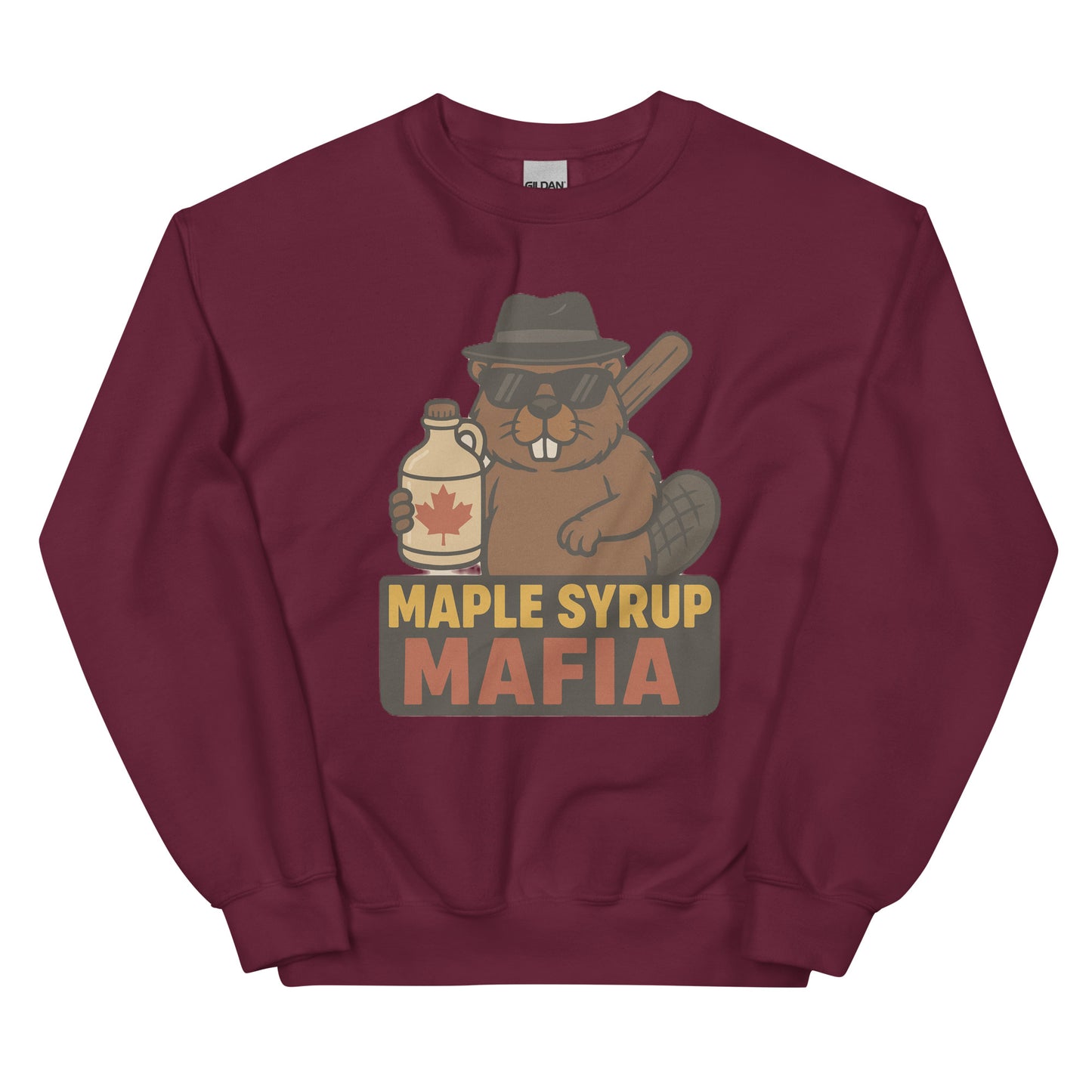 Maple Syrup Mafia Unisex Sweatshirt  from Rare Plus Apparel – unique movie & pop culture inspired design.