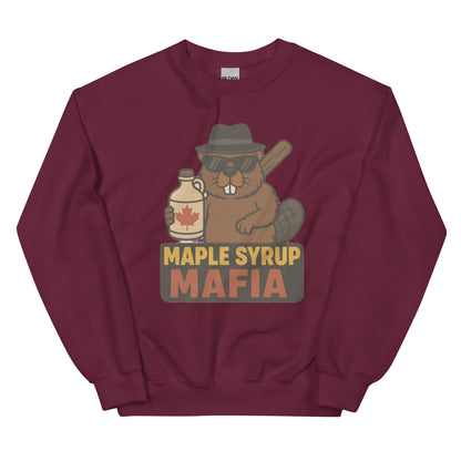 Maple Syrup Mafia Unisex Sweatshirt  from Rare Plus Apparel – unique movie & pop culture inspired design.