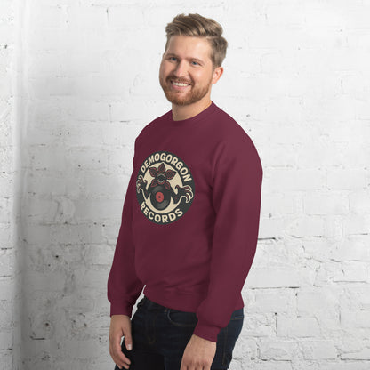 Demogorgon Records Unisex Sweatshirt  from Rare Plus Apparel – unique movie & pop culture inspired design.