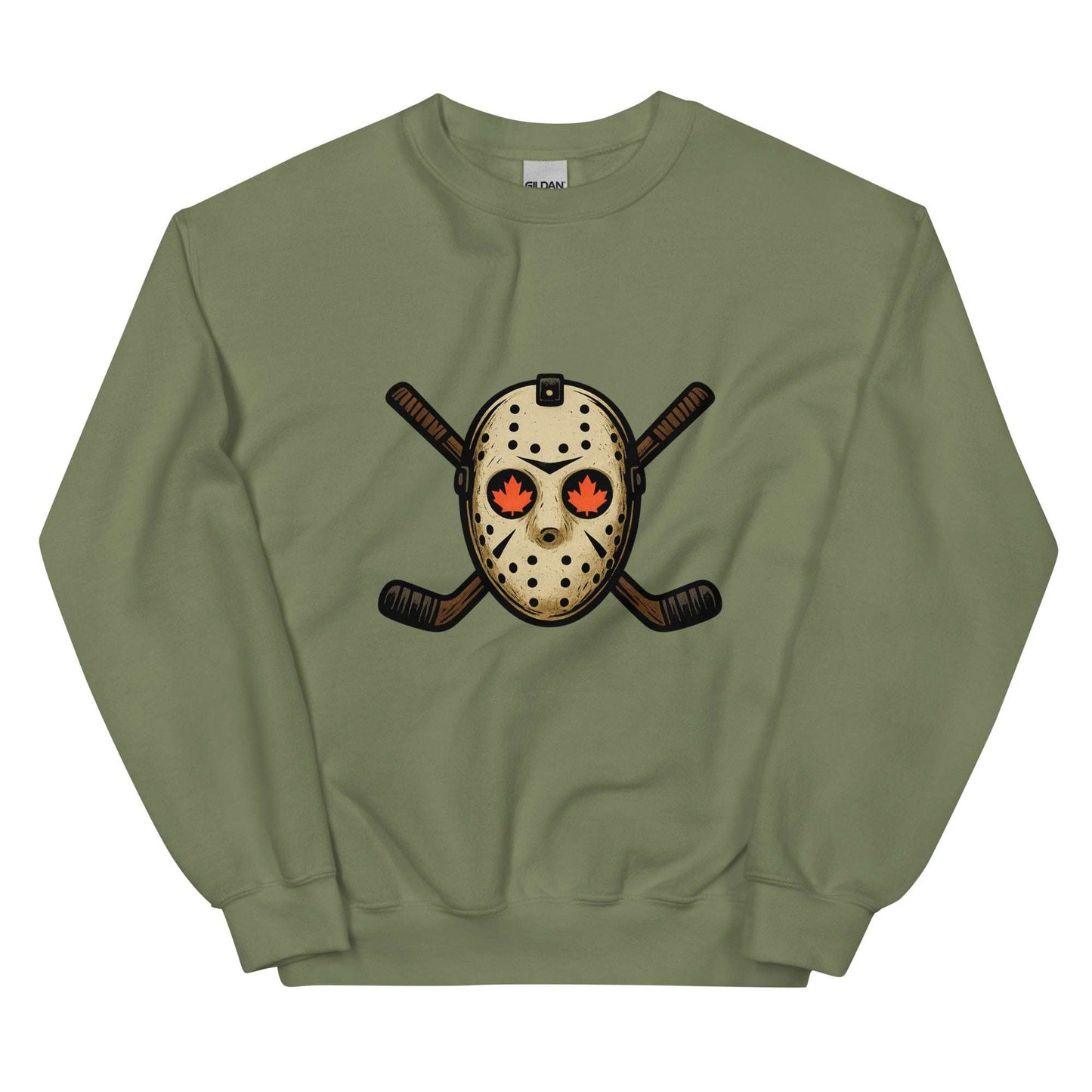 Hockey Mask Haunt Unisex Sweatshirt  from Rare Plus Apparel – unique movie & pop culture inspired design.