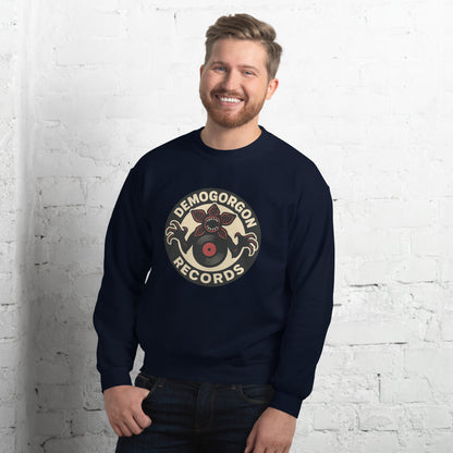 Demogorgon Records Unisex Sweatshirt  from Rare Plus Apparel – unique movie & pop culture inspired design.