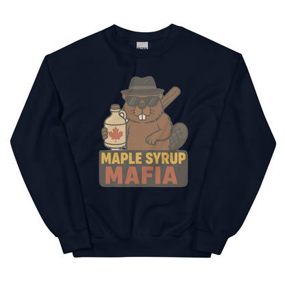 Maple Syrup Mafia Unisex Sweatshirt  from Rare Plus Apparel – unique movie & pop culture inspired design.