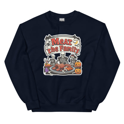 Meat The Family Unisex Sweatshirt  from Rare Plus Apparel – unique movie & pop culture inspired design.