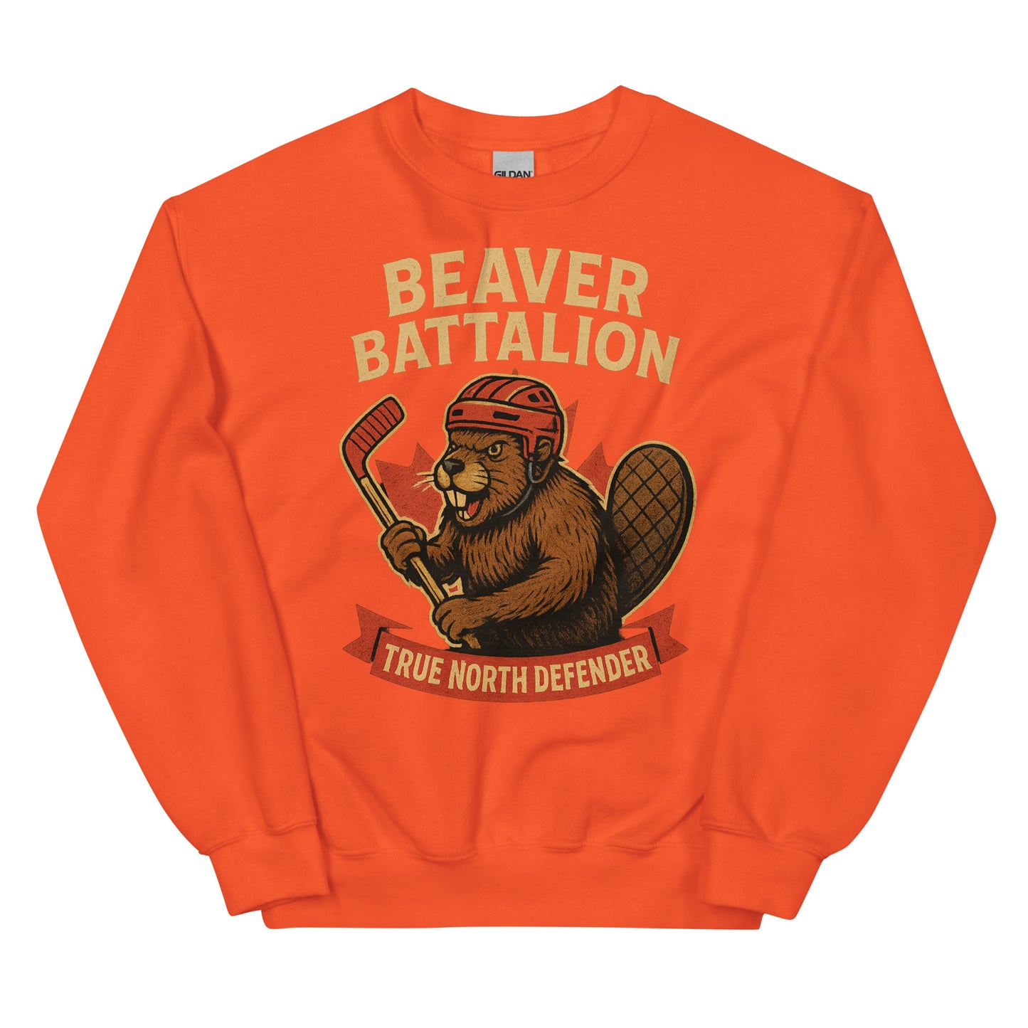Beaver Battalion – True North Defender Unisex Sweatshirt  from Rare Plus Apparel – unique movie & pop culture inspired design.