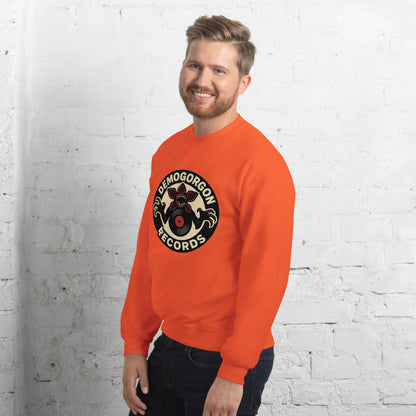 Demogorgon Records Unisex Sweatshirt  from Rare Plus Apparel – unique movie & pop culture inspired design.