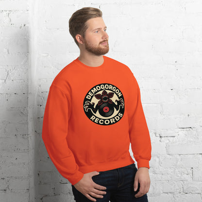 Demogorgon Records Unisex Sweatshirt  from Rare Plus Apparel – unique movie & pop culture inspired design.