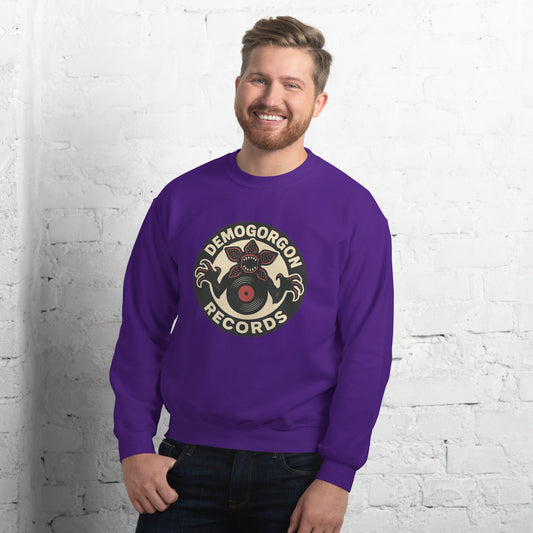 Demogorgon Records Unisex Sweatshirt  from Rare Plus Apparel – unique movie & pop culture inspired design.