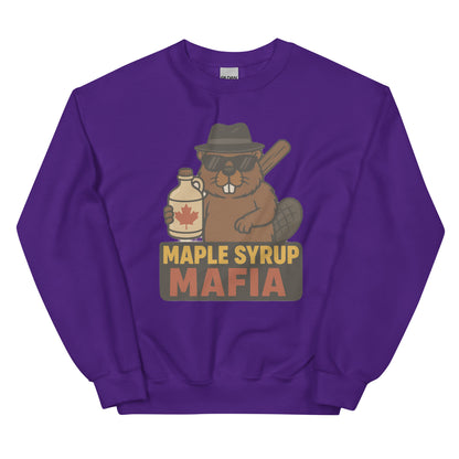 Maple Syrup Mafia Unisex Sweatshirt  from Rare Plus Apparel – unique movie & pop culture inspired design.