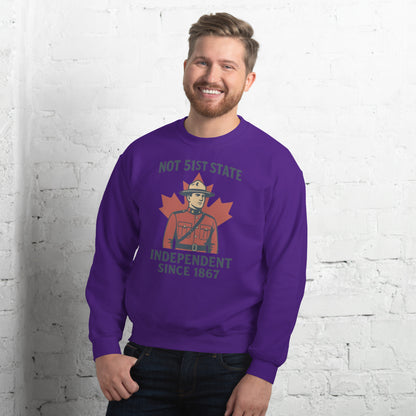 Not 51st State Mountie Unisex Sweatshirt  from Rare Plus Apparel – unique movie & pop culture inspired design.