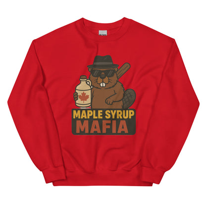 Maple Syrup Mafia Unisex Sweatshirt  from Rare Plus Apparel – unique movie & pop culture inspired design.