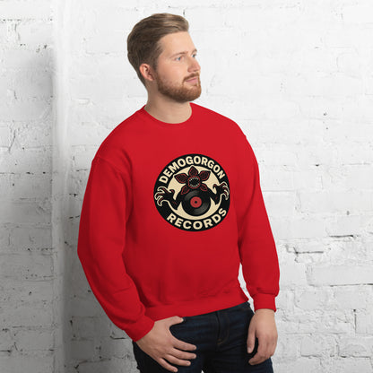 Demogorgon Records Unisex Sweatshirt  from Rare Plus Apparel – unique movie & pop culture inspired design.