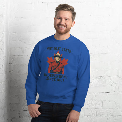 Not 51st State Mountie Unisex Sweatshirt  from Rare Plus Apparel – unique movie & pop culture inspired design.