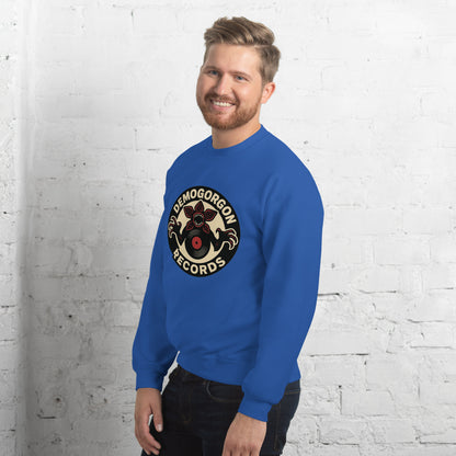 Demogorgon Records Unisex Sweatshirt  from Rare Plus Apparel – unique movie & pop culture inspired design.