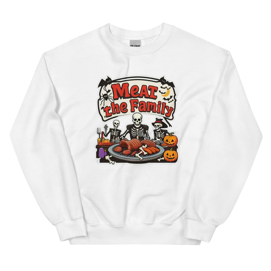 Meat The Family Unisex Sweatshirt  from Rare Plus Apparel – unique movie & pop culture inspired design.