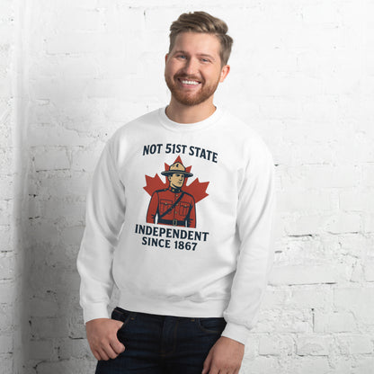 Not 51st State Mountie Unisex Sweatshirt  from Rare Plus Apparel – unique movie & pop culture inspired design.