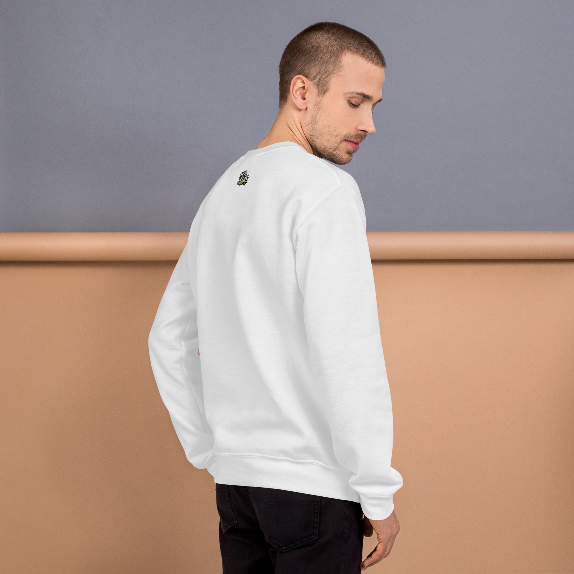 Haunted Halloween House Unisex Sweatshirt  from Rare Plus Apparel – unique movie & pop culture inspired design.