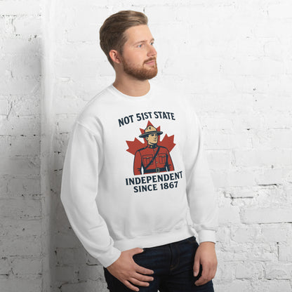 Not 51st State Mountie Unisex Sweatshirt  from Rare Plus Apparel – unique movie & pop culture inspired design.