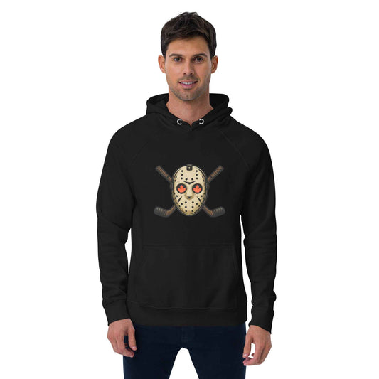 Hockey Mask Haunt Unisex eco raglan hoodie