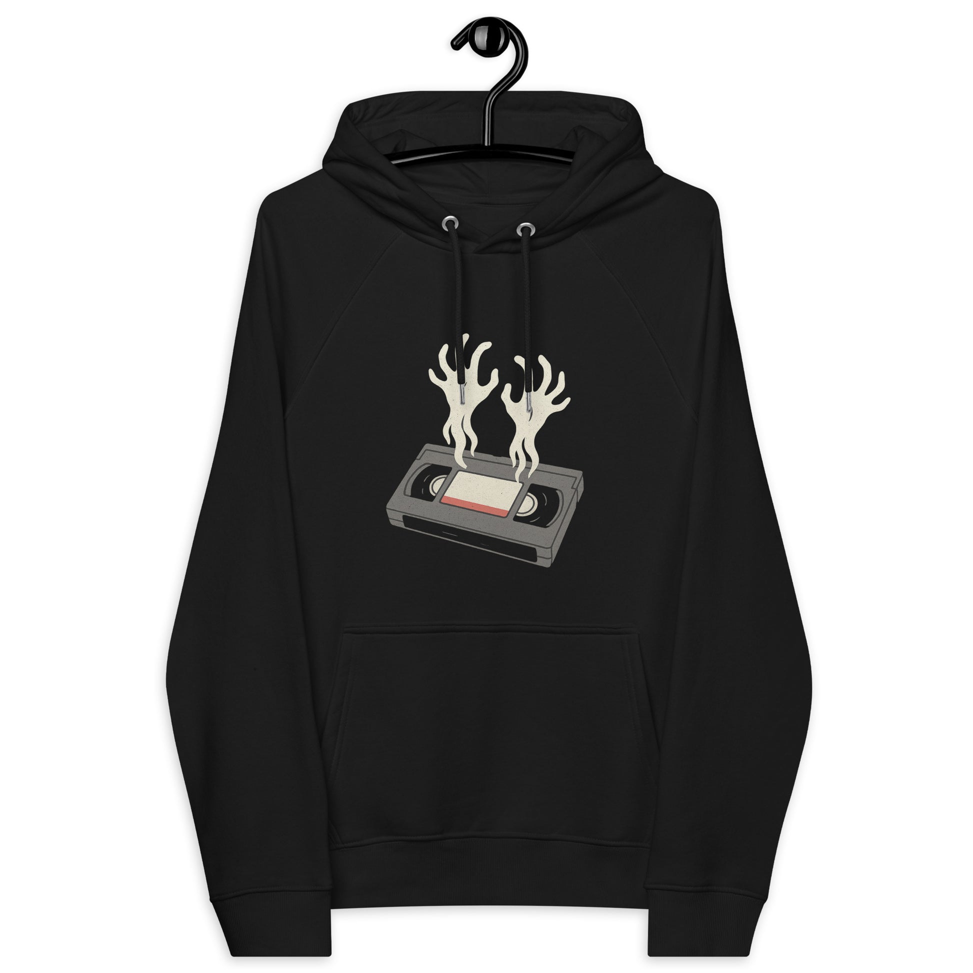 Cursed Media Unisex eco raglan hoodie  from Rare Plus Apparel – unique movie & pop culture inspired design.
