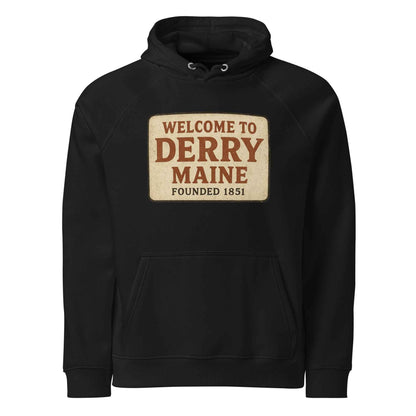 Welcome to Derry, Maine: Founded 1851 Unisex eco raglan hoodie