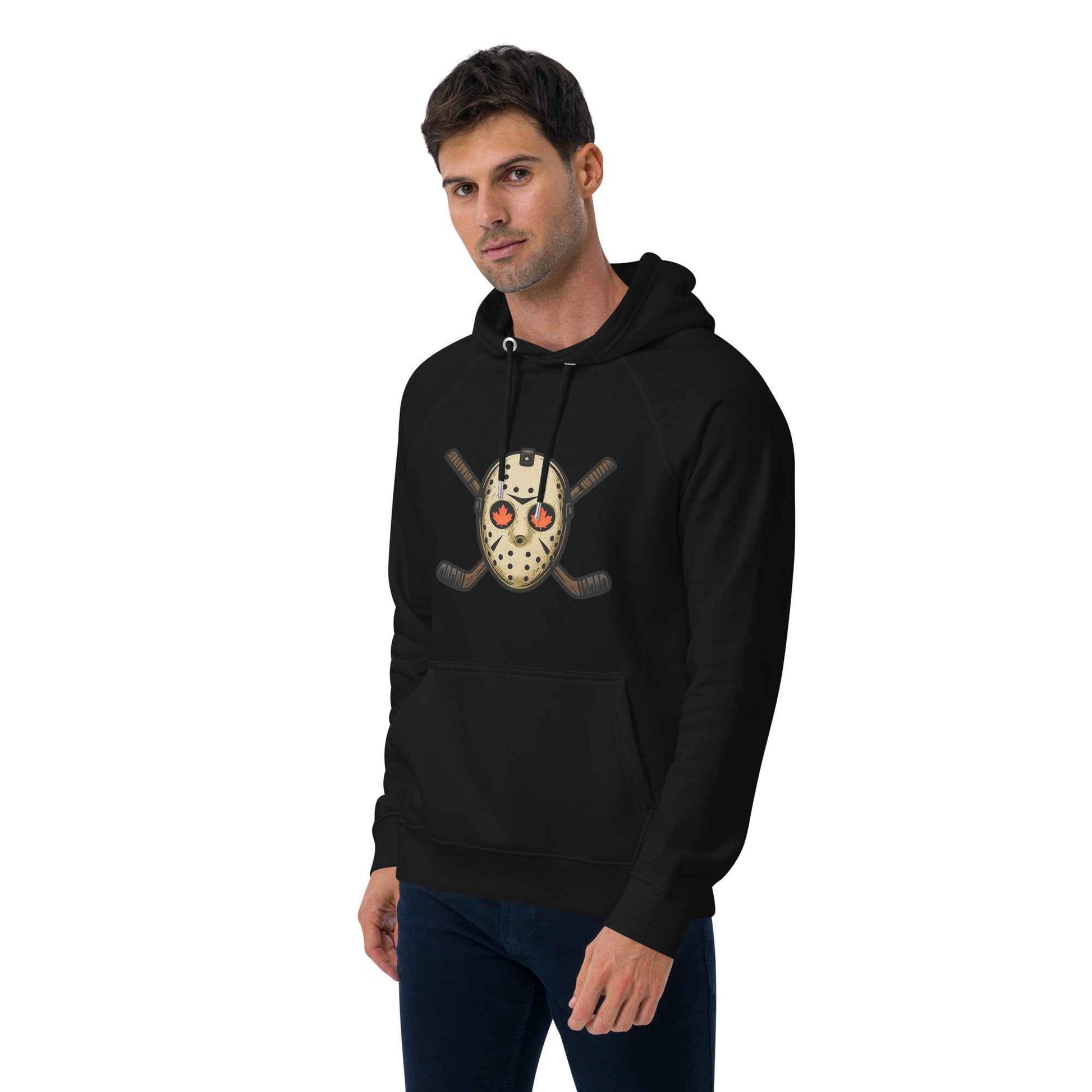Hockey Mask Haunt Unisex eco raglan hoodie