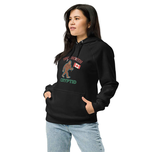True North Cryptid Unisex hoodie eco raglan