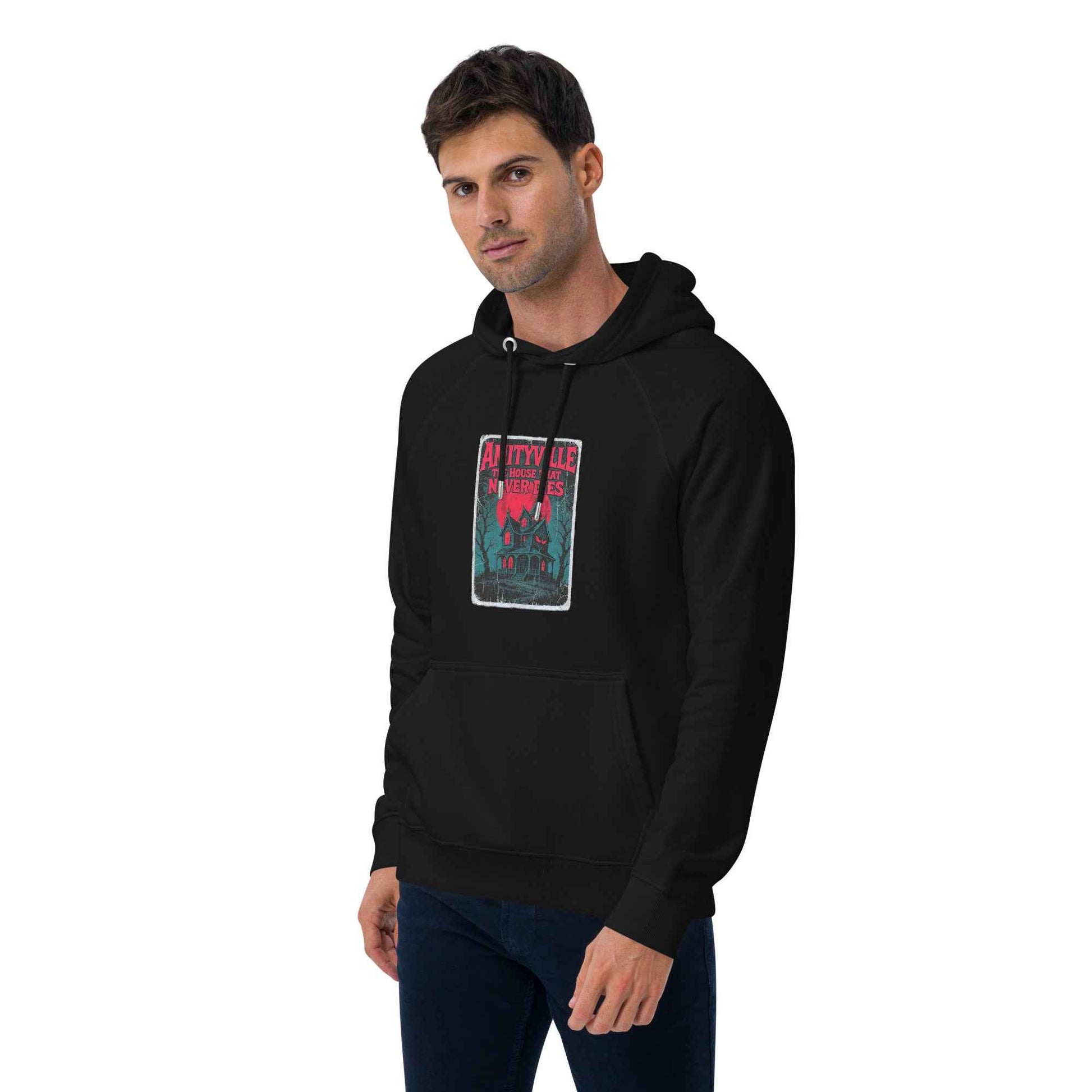 Amityville — The House That Never Dies Unisex eco raglan hoodie