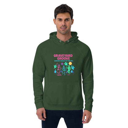 Graveyard Groove – Dancing Ghouls of the 80s Unisex hoodie eco raglan