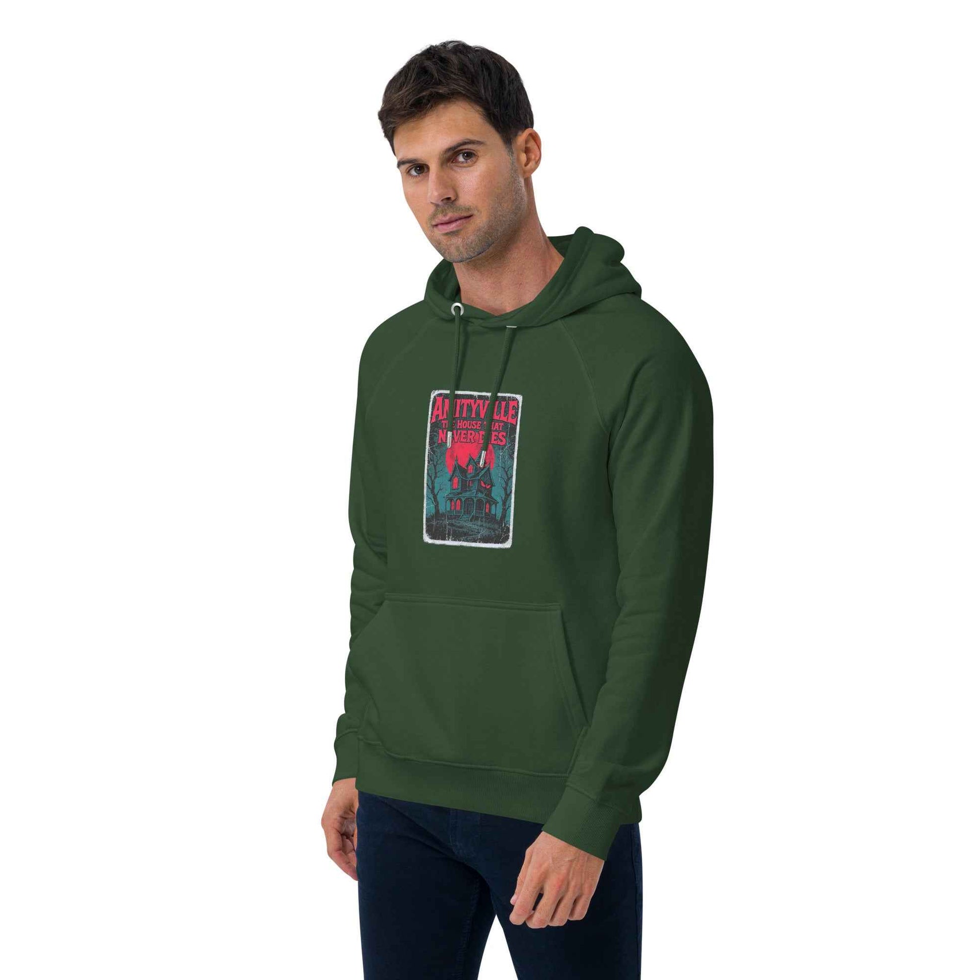 Amityville — The House That Never Dies Unisex eco raglan hoodie