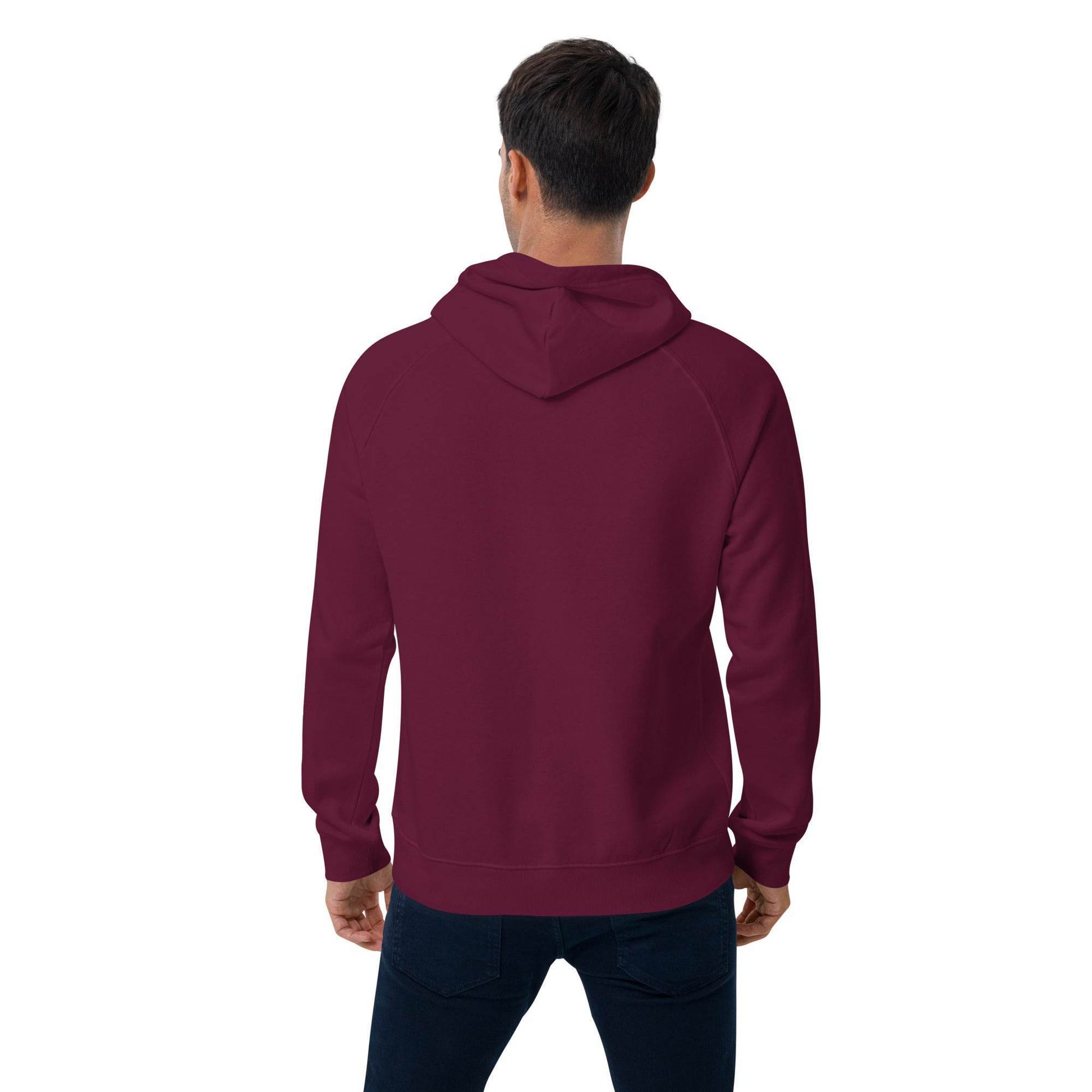 Be Kind, Rewind Forever Unisex eco raglan hoodie  from Rare Plus Apparel – unique movie & pop culture inspired design.
