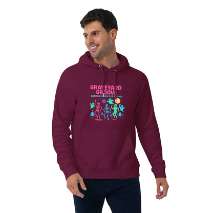 Graveyard Groove – Dancing Ghouls of the 80s Unisex hoodie eco raglan