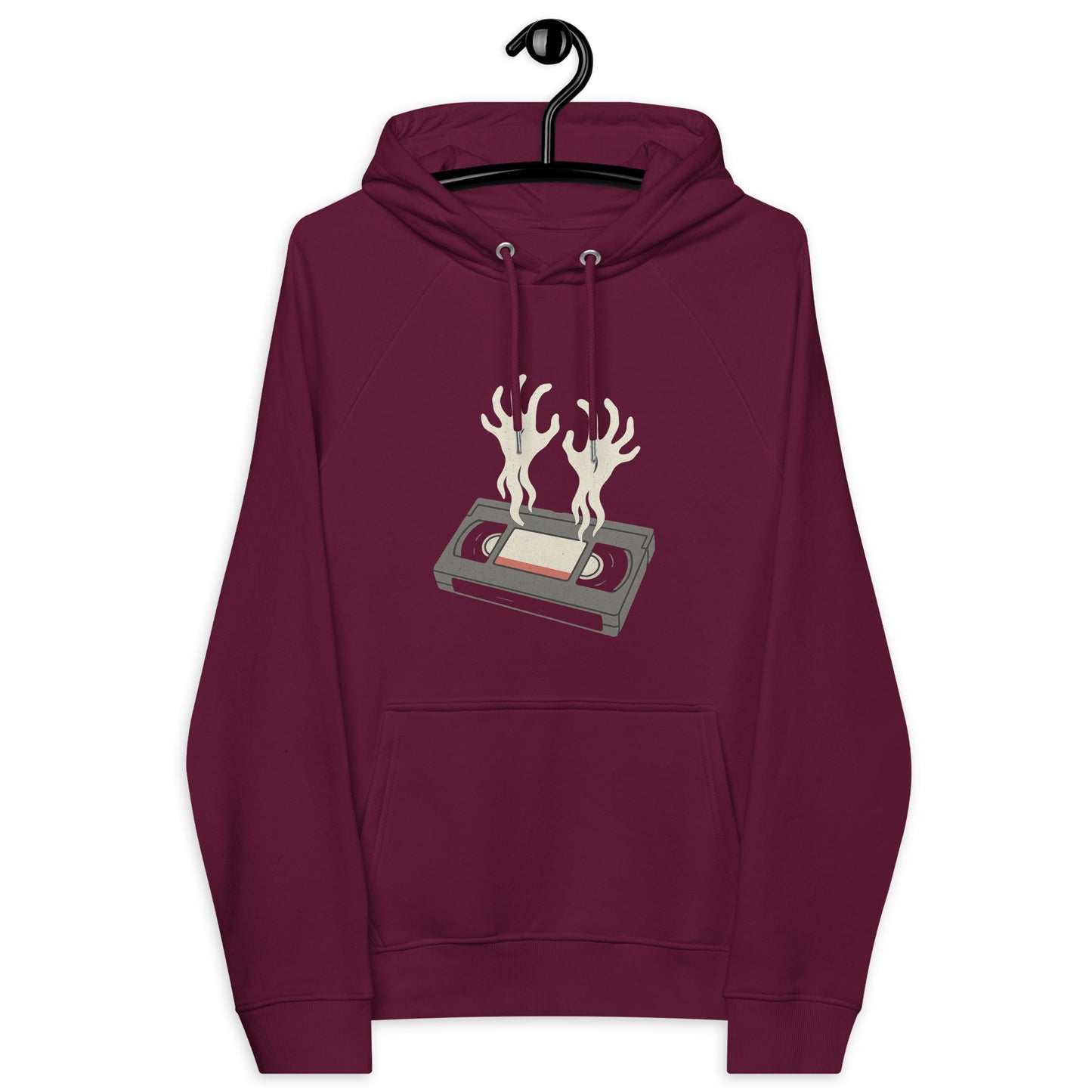Cursed Media Unisex eco raglan hoodie  from Rare Plus Apparel – unique movie & pop culture inspired design.