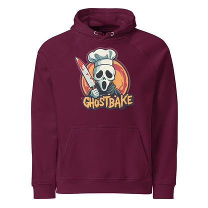 GhostBake Unisex eco raglan hoodie  from Rare Plus Apparel – unique movie & pop culture inspired design.