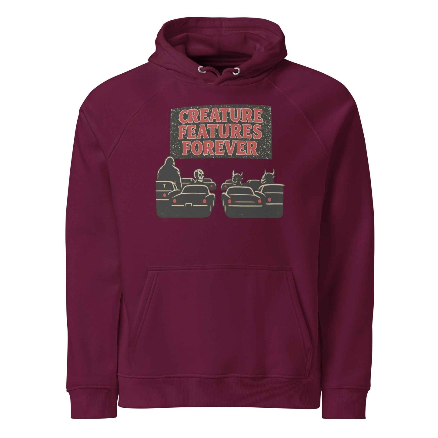 Creature Features Forever Unisex eco raglan hoodie