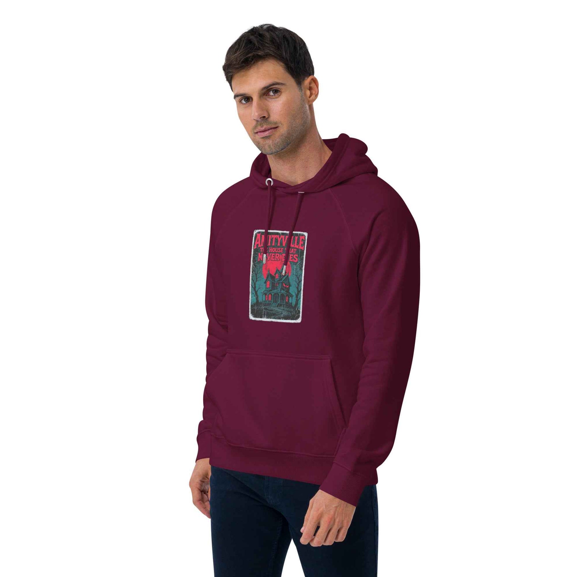 Amityville — The House That Never Dies Unisex eco raglan hoodie