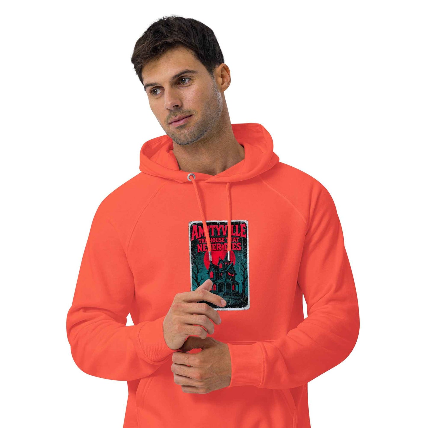 Amityville — The House That Never Dies Unisex eco raglan hoodie
