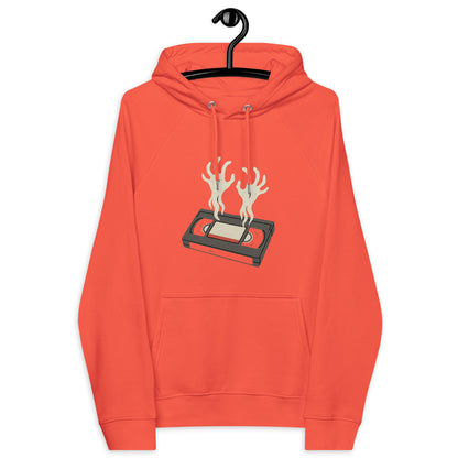 Cursed Media Unisex eco raglan hoodie  from Rare Plus Apparel – unique movie & pop culture inspired design.