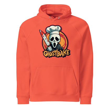 GhostBake Unisex eco raglan hoodie  from Rare Plus Apparel – unique movie & pop culture inspired design.