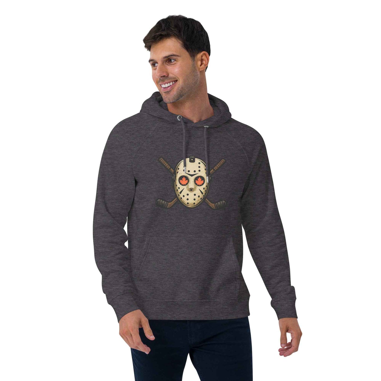 Hockey Mask Haunt Unisex eco raglan hoodie