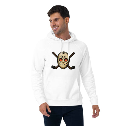 Hockey Mask Haunt Unisex eco raglan hoodie
