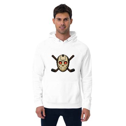 Hockey Mask Haunt Unisex eco raglan hoodie