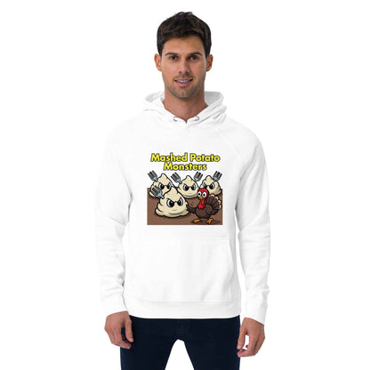 Mashed Potato Monsters Unisex eco raglan hoodie